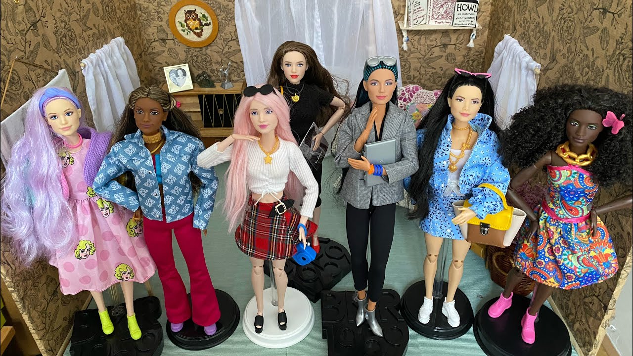 Disney Little Mermaid's sisters and Vanessa head swaps to a MTM Mattel bodies: rebodied and restyled