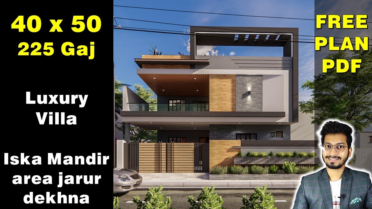 40x50 Modern Ultra LUXURY VILLA  of 225 Gaj with Beautiful Interior design || DV Studio