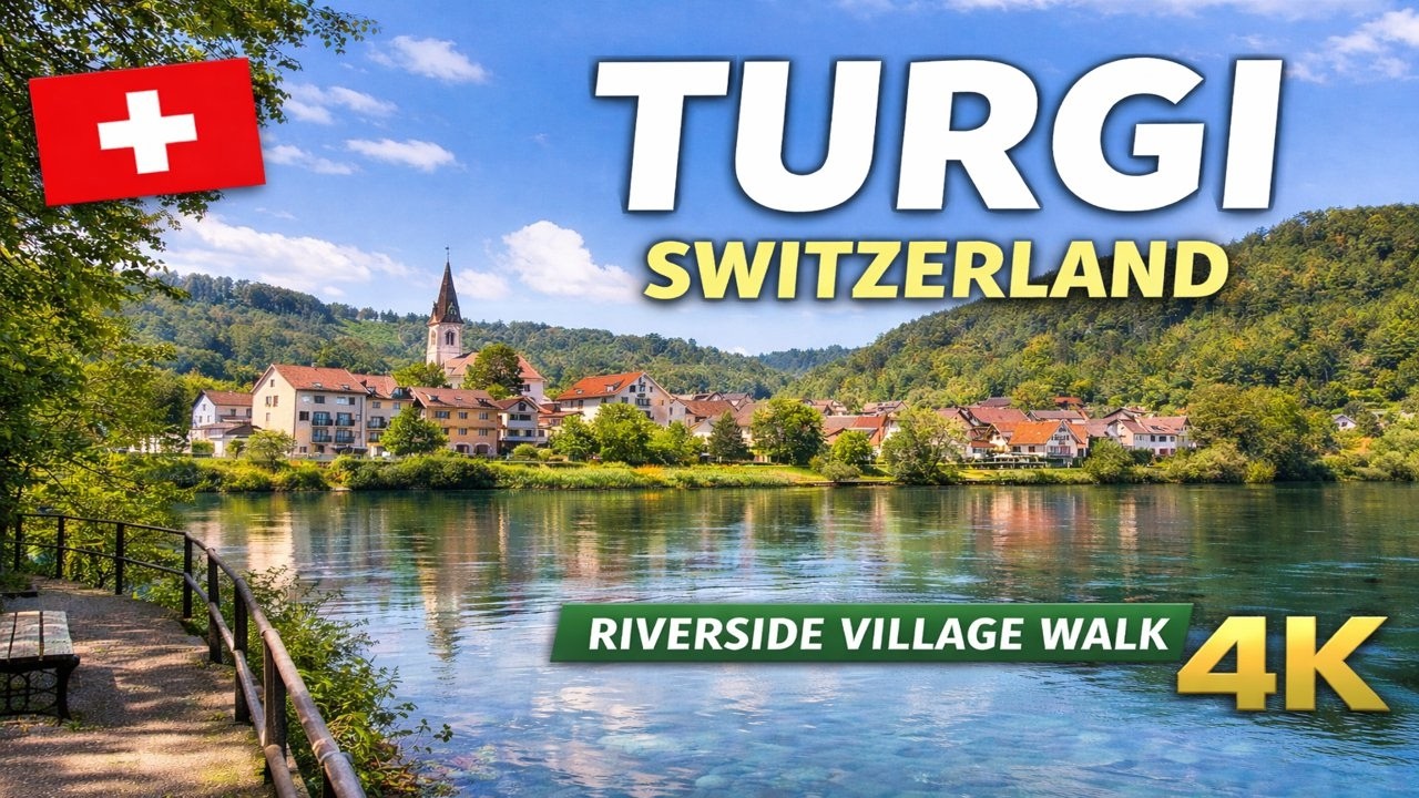 Turgi Switzerland 4K Walk 🇨🇭 | Quiet Swiss Village Tour