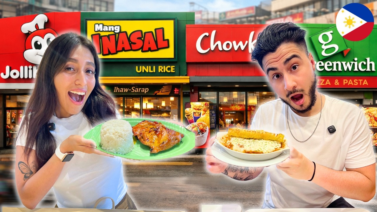 Eating at the BEST Filipino Fast Food Chains in Manila 🇵🇭