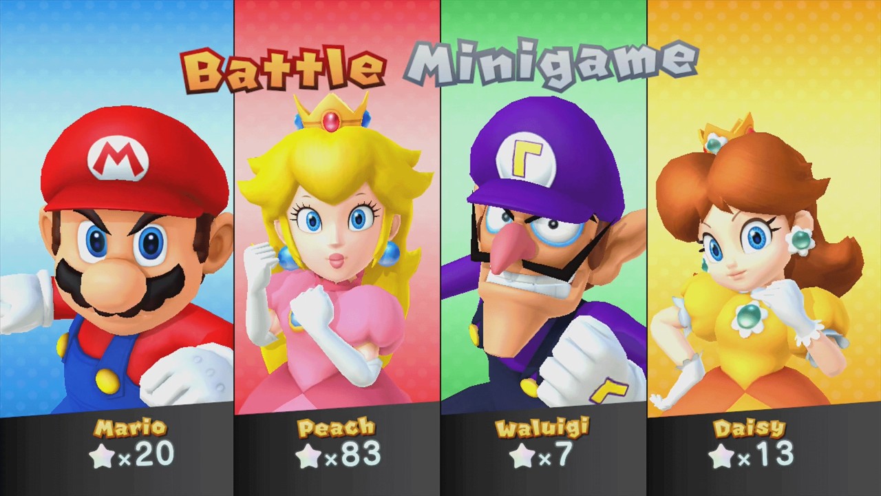 Mario Party 10 - Mario vs Peach vs Waluigi vs Daisy - Chaos Castle