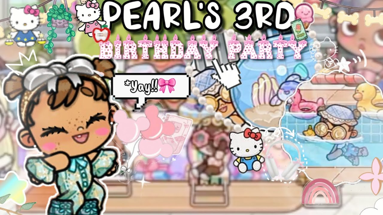 🎀😽Pearl's 3rd Birthday party🍒🍥||avatarworld 