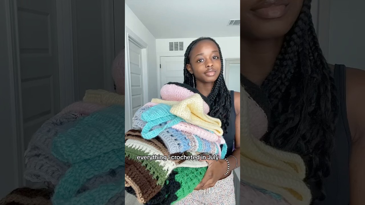 Everything I crocheted in July  #crochet #fibreart #fyp