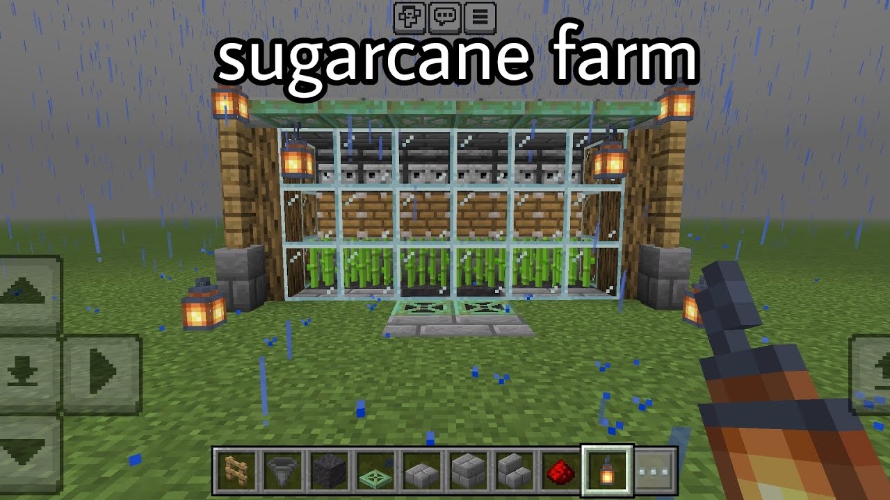 Easy Automatic Sugarcane Farm in Minecraft Bedrock!