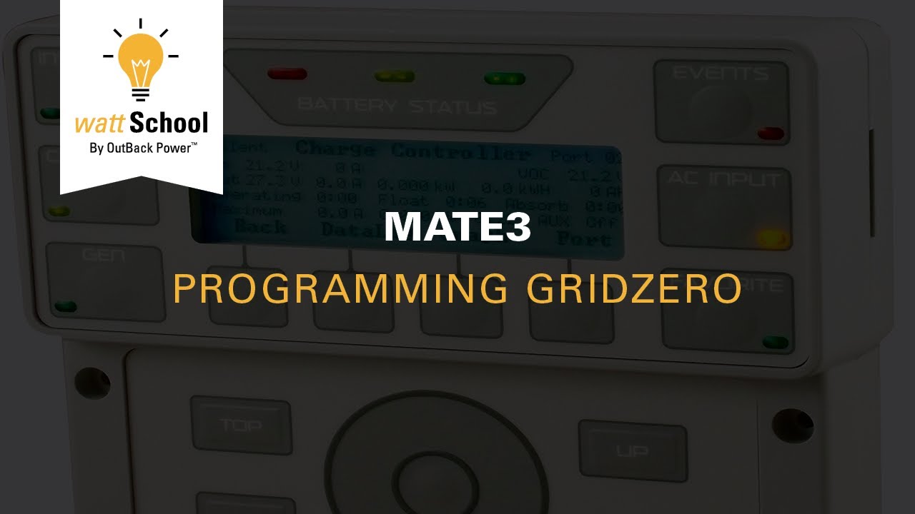 MATE3: Programming GridZero