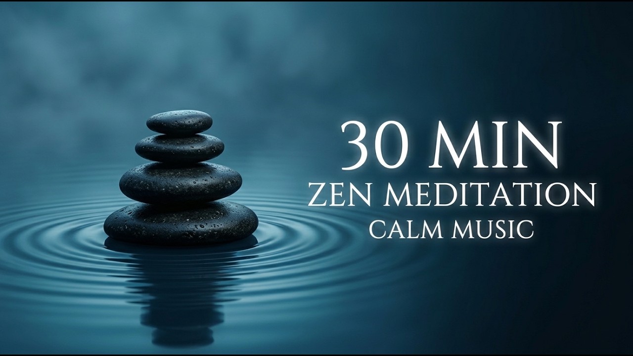 30 Minutes of Deep Calm Meditation 🧘‍♂️ | Relaxing Zen Music & Water Ripples for Inner Peace