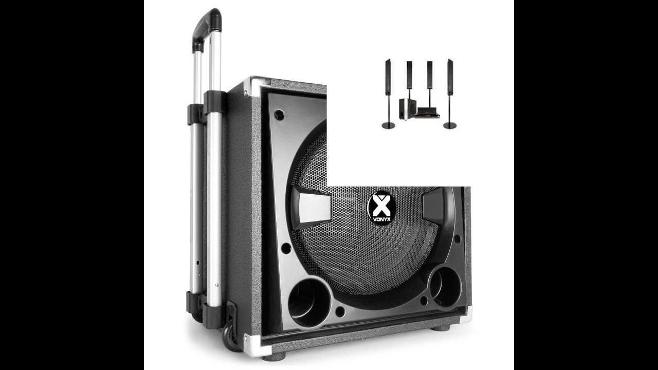 Активный сабвуфер Vonyx VX800BT+ два топа от LG SH92TR-S (BT,USB,SD) 800Вт