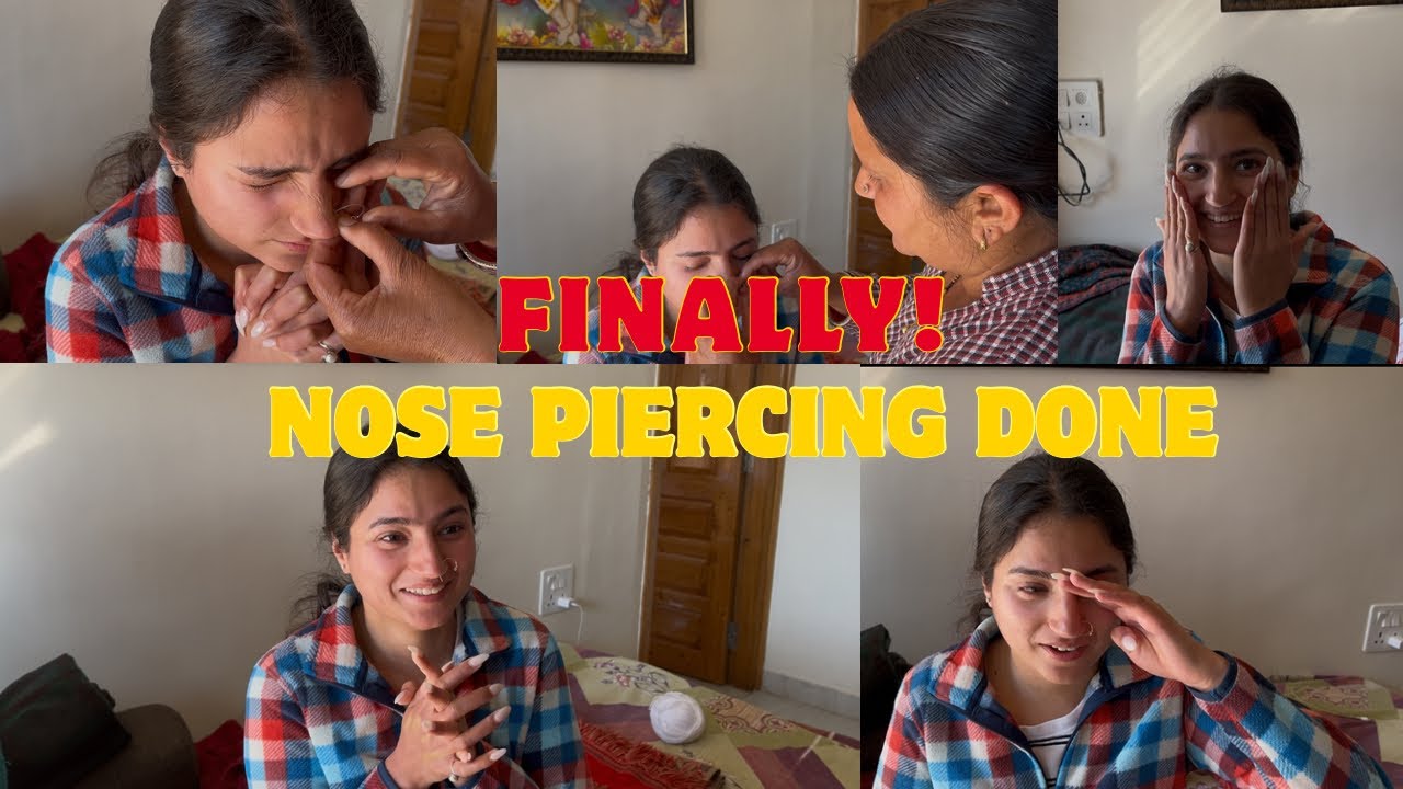 Finally Nose Piercing Done ll Elmandever 