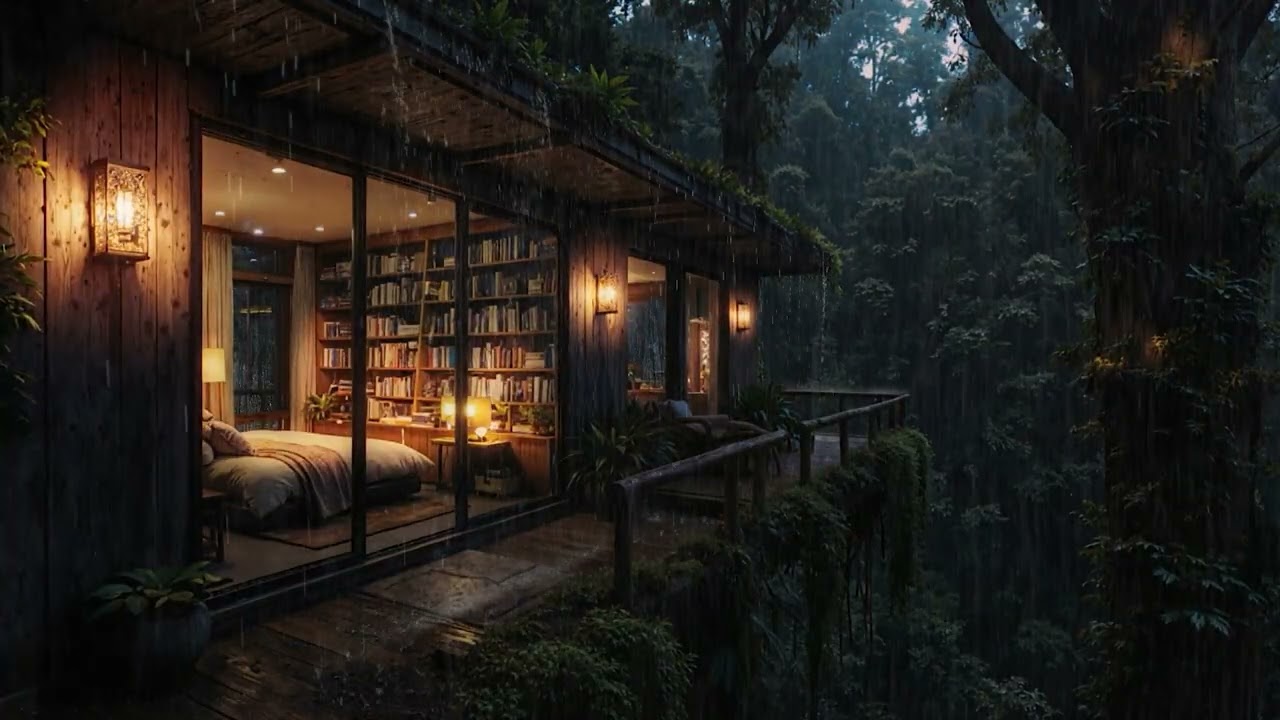 Quiet Rainfall on a Secluded Cabin in the Woods 🌲 | Sleep, Relax, Unwind