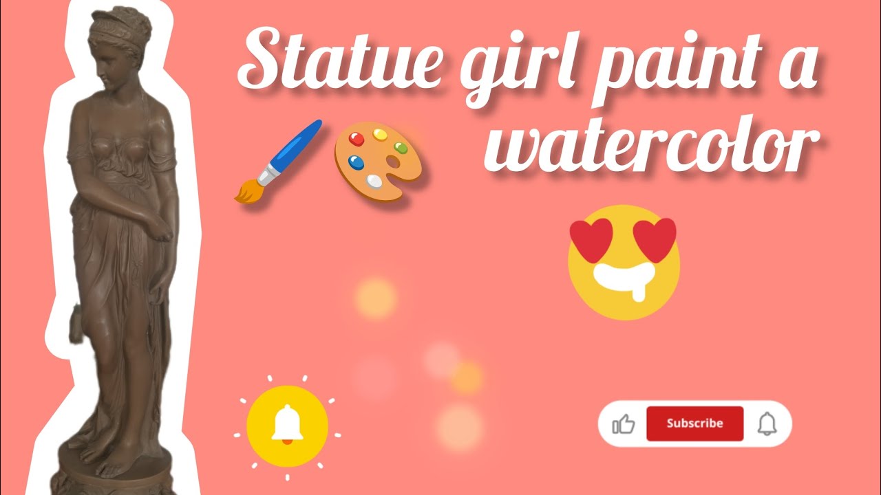 How to paint statue girl  with watercolor paint 🎨🖌️ sculpture 