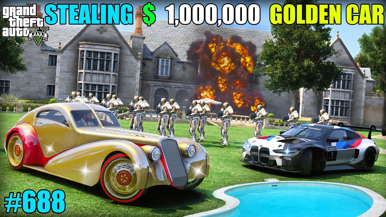GTA 5 : STEALING GOLDEN CAR FOR MILITARY COLONEL | GTA 5 GAMEPLAY #688