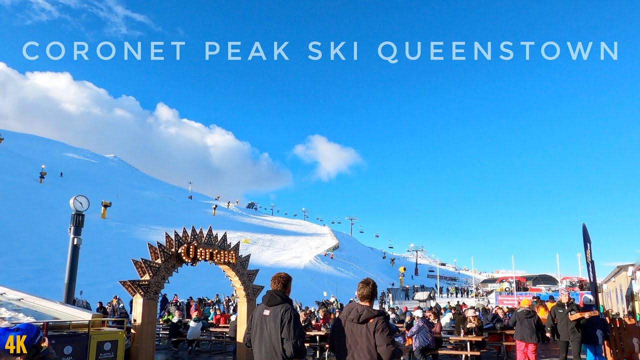 Coronet Peak Ski Field Queenstown August 2023 | Winter Night Ski | New Zealand Walking Tour 4K