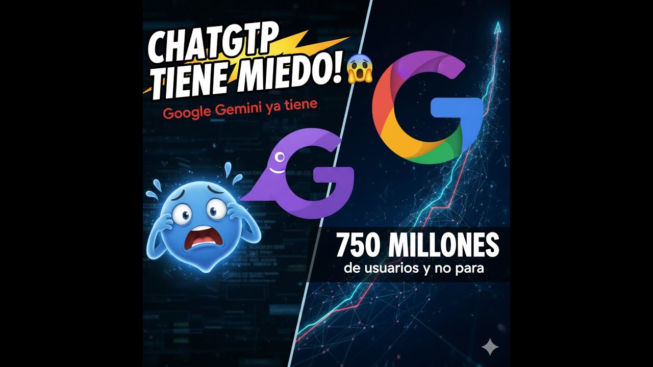 ¡CHATGTP TIENE MIEDO! 😱 Google Gemini ya tiene 750 MILLONES de usuarios y no para.