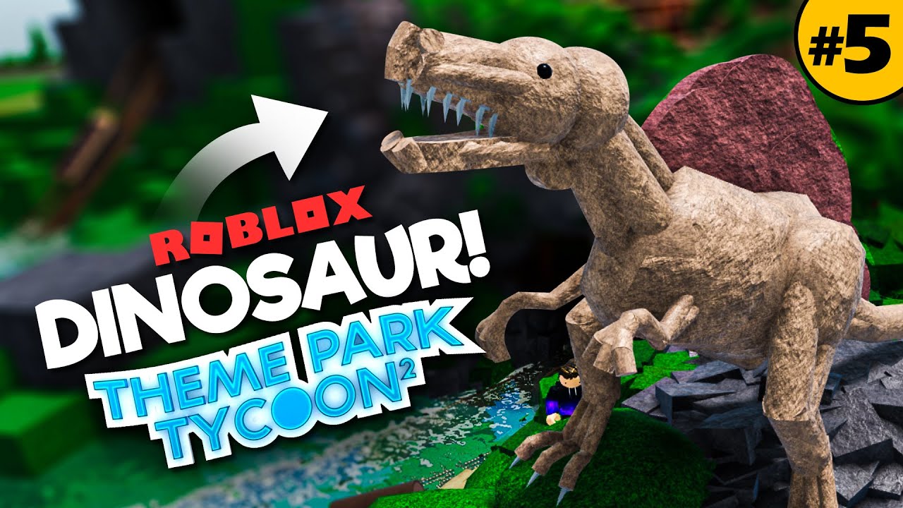 Building DINOSAURS in TPT2!! | Theme Park Tycoon 2 • #5