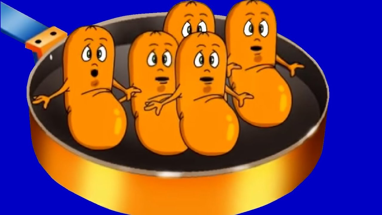 FIVE FAT SAUSAGES - nursery rhymes