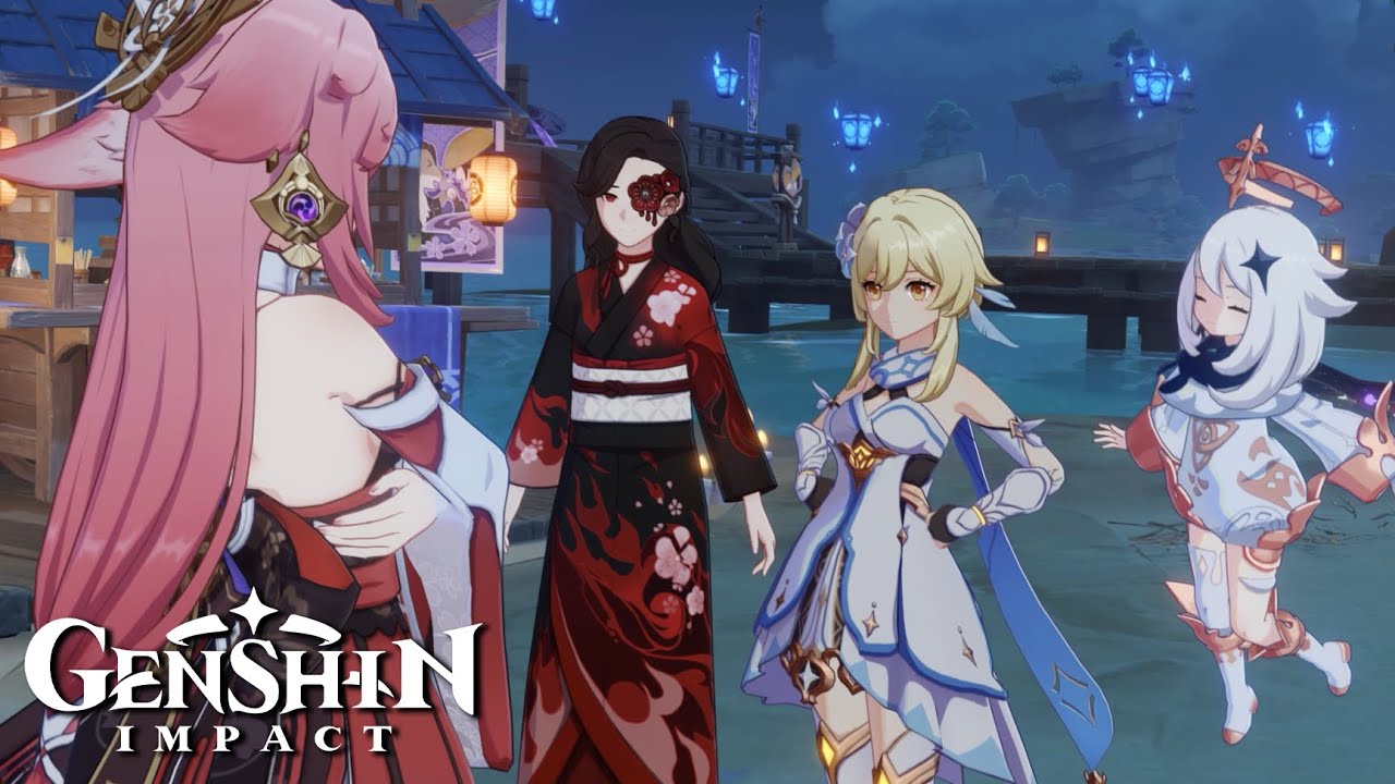 All Inazuman Characters During Mikawa Flower Festival and Hanyuuda Chizuru Farewell | Genshin Impact