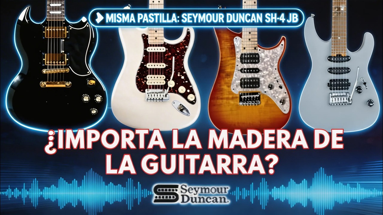 ¿Importa la madera de la guitarra en el sonido? 🎸| TEST DEFINITIVO con Seymour Duncan SH-4 (JB)