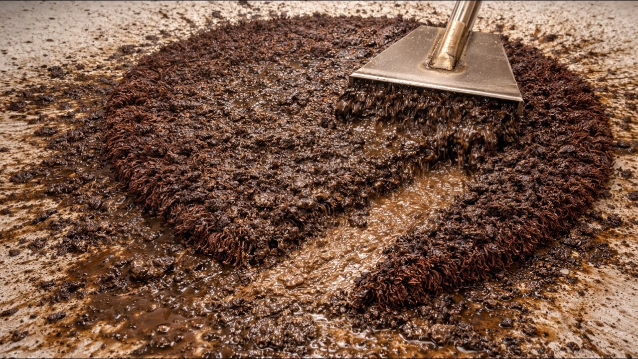 Extreme ASMR Rug Cleaning – Insane Mud Removal With No Talking!