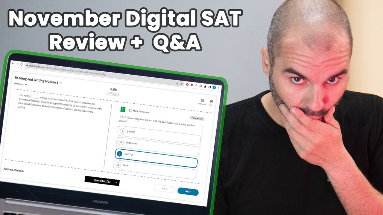 November Digital SAT Review + Q&A Session - SATCC Test #2