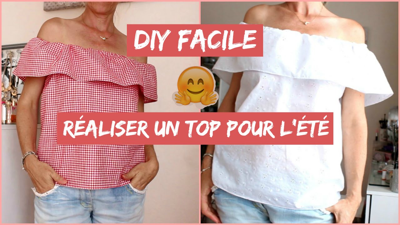 DIY MODE I REALISER UN TOP POUR L'ETE I HYPER FACILE I Jenalal Jul