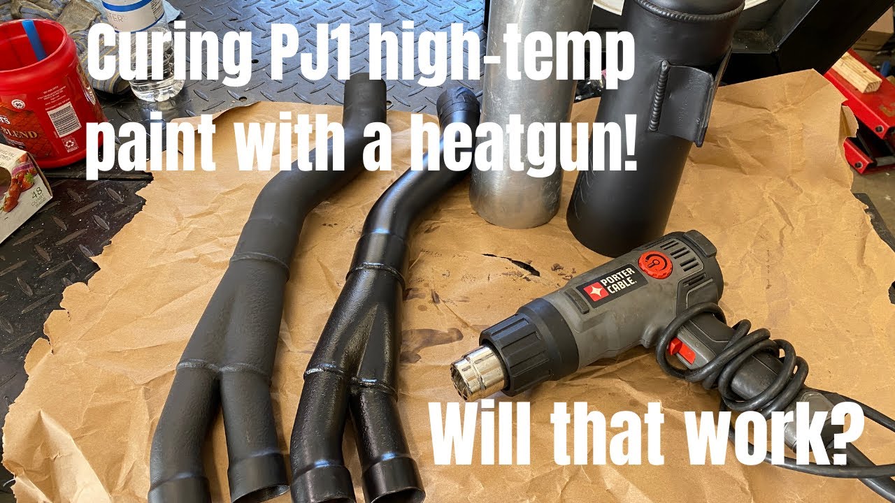 Curing high-temp PJ1 exhaust flat-black paint with a heat gun! Will that work?