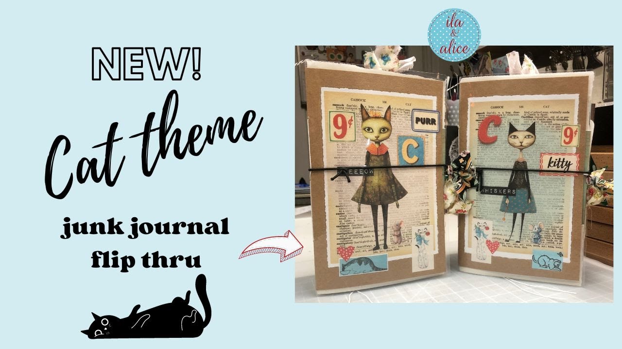 Cat Theme Junk Journal Flip Through SOLD!-Check Out These Purrfect Cat Journals #junkjournal