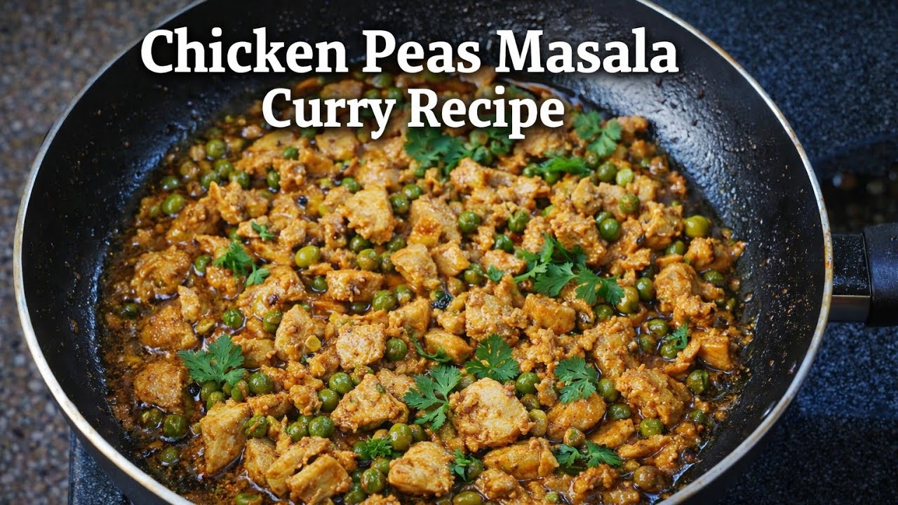 Chicken Peas Masala Curry Recipe By Mrs.Ashfaq|چکن مٹر مصالحہ ریسیپی |Chicken Masala Recipe 