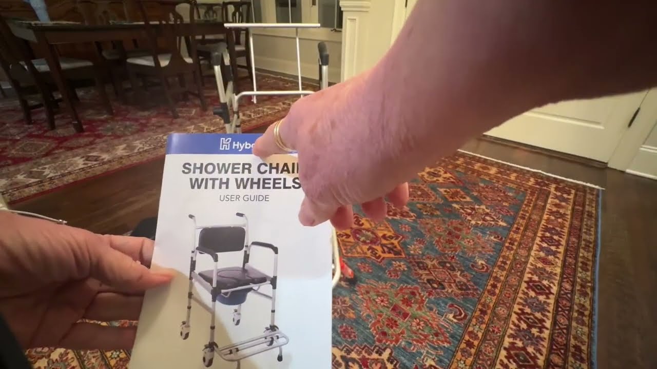 Hybodies Enlarged Rolling Shower Chair, 4 in 1 Bariatric Commode Chair for Elderly Review
