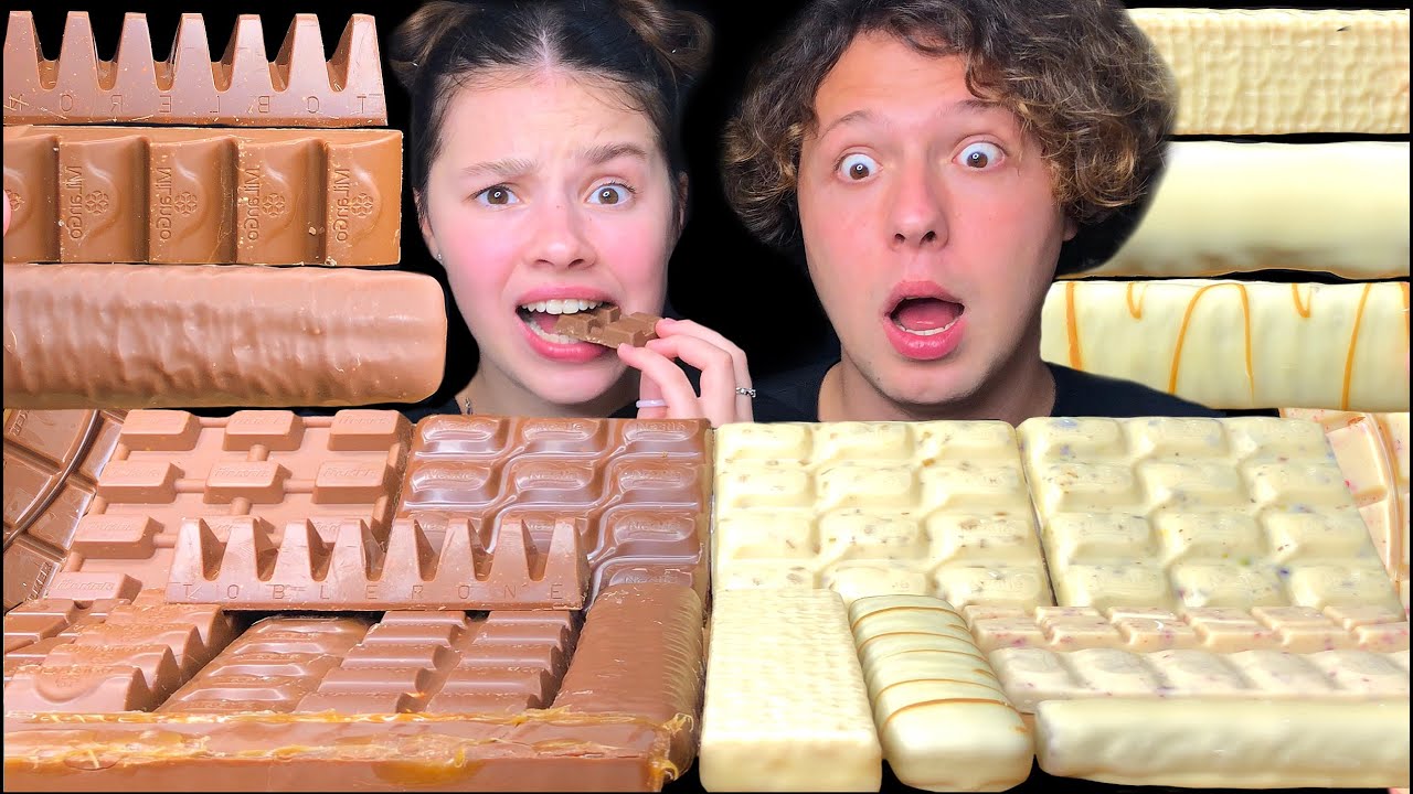 ASMR Milk + White Chocolate Eating Sounds Mukbang 먹방 Tati ASMR