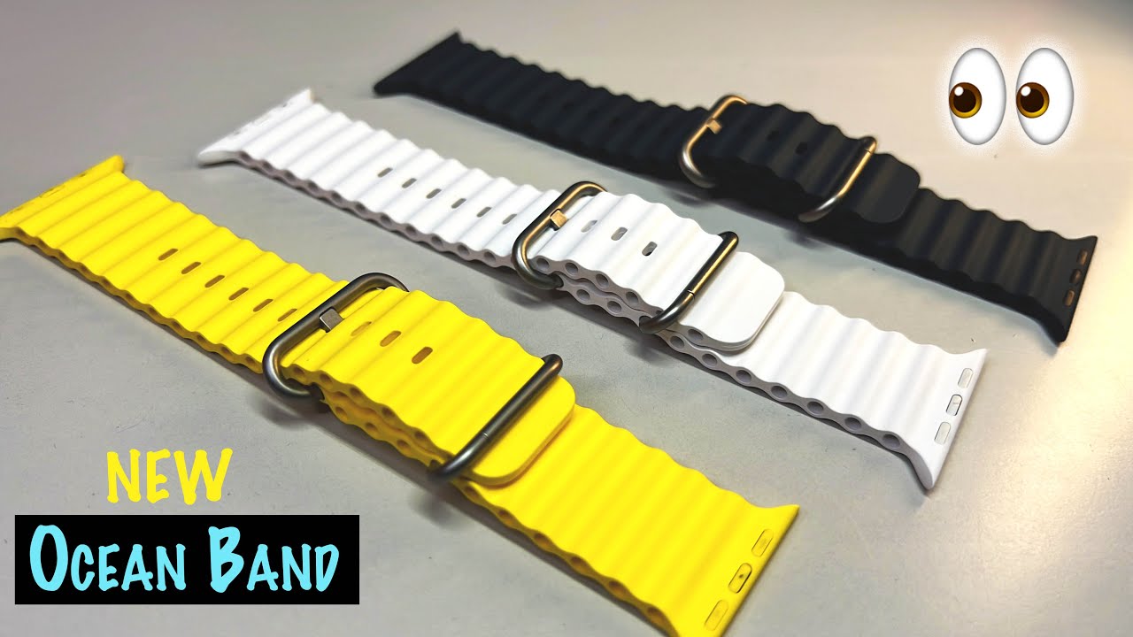 ОБЗОР СОВЕРШЕННО НОВЫХ РЕМЕШКОВ APPLE OCEAN ДЛЯ APPLE WATCH ULTRA [ВСЕ ЦВЕТА] | РОЗЫГРЫШ | СТОЯТ ...