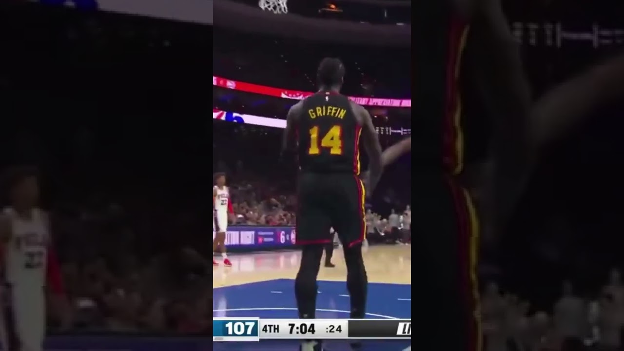 AJ Griffin Poster dunk over Embiid #shorts