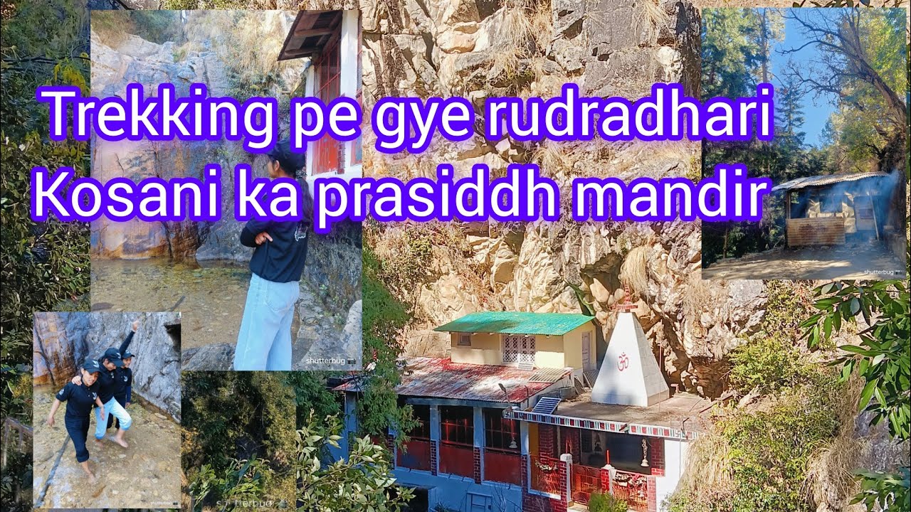 The famous waterfall of Kausani (rudradhari temple) #trekking#viral#fun#anii negi