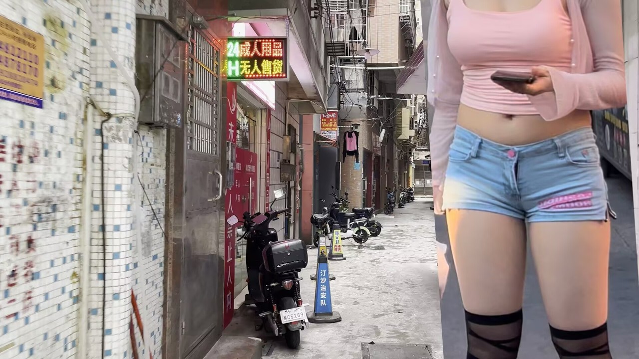 汀沙城中村。Tingsha urban village. Streets in Guangzhou on Sunday, November 24, 2024.