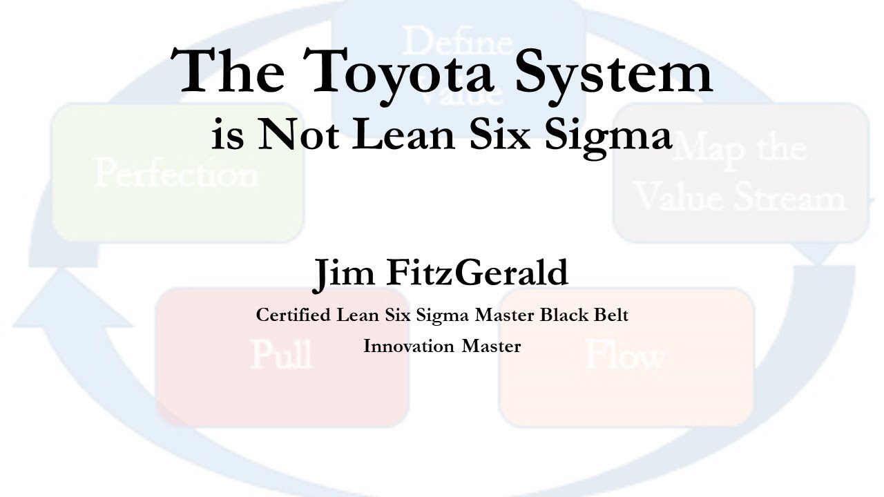 Toyota Production System is Not Lean Six Sigma: The Toyota System