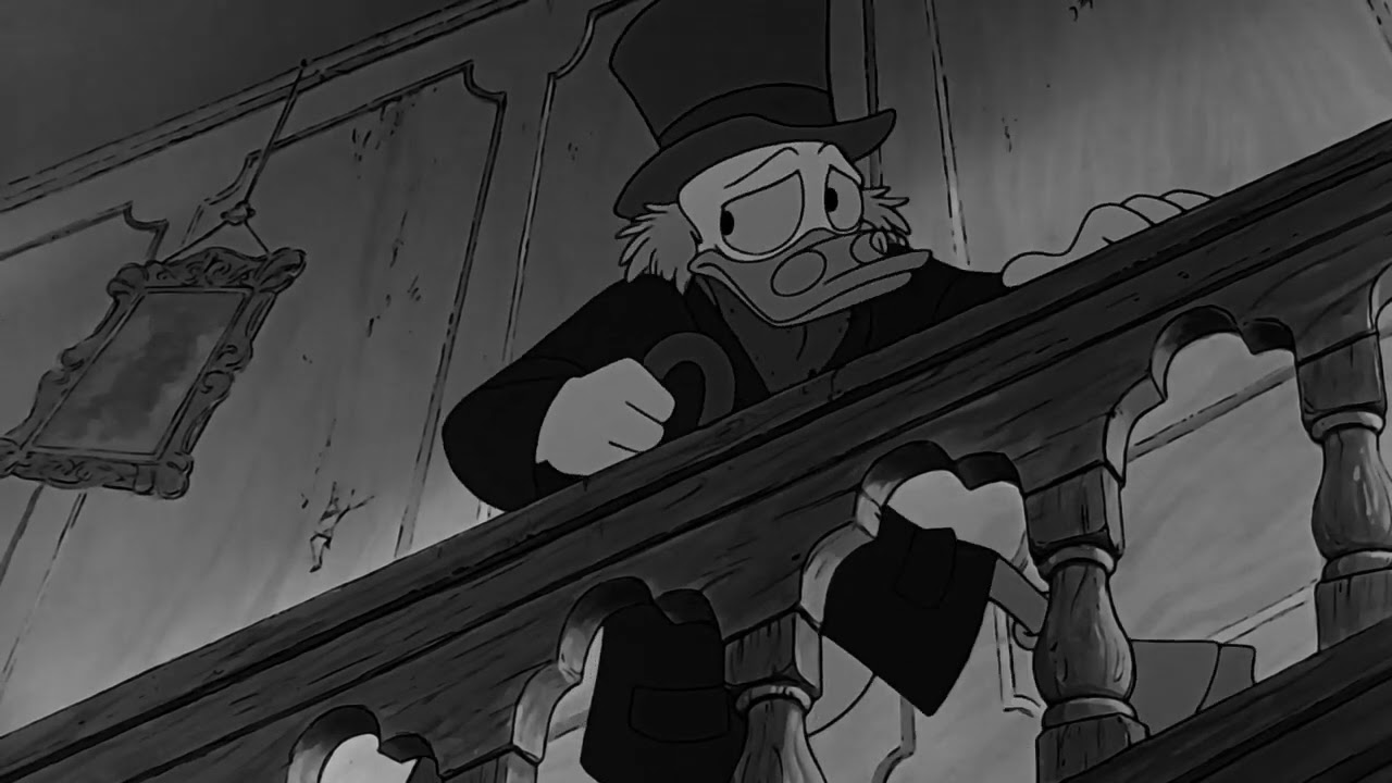 Mickey's Christmas Carol (1983) excerpt: Scrooge meets Marley's ghost - Music/SFX, no voice