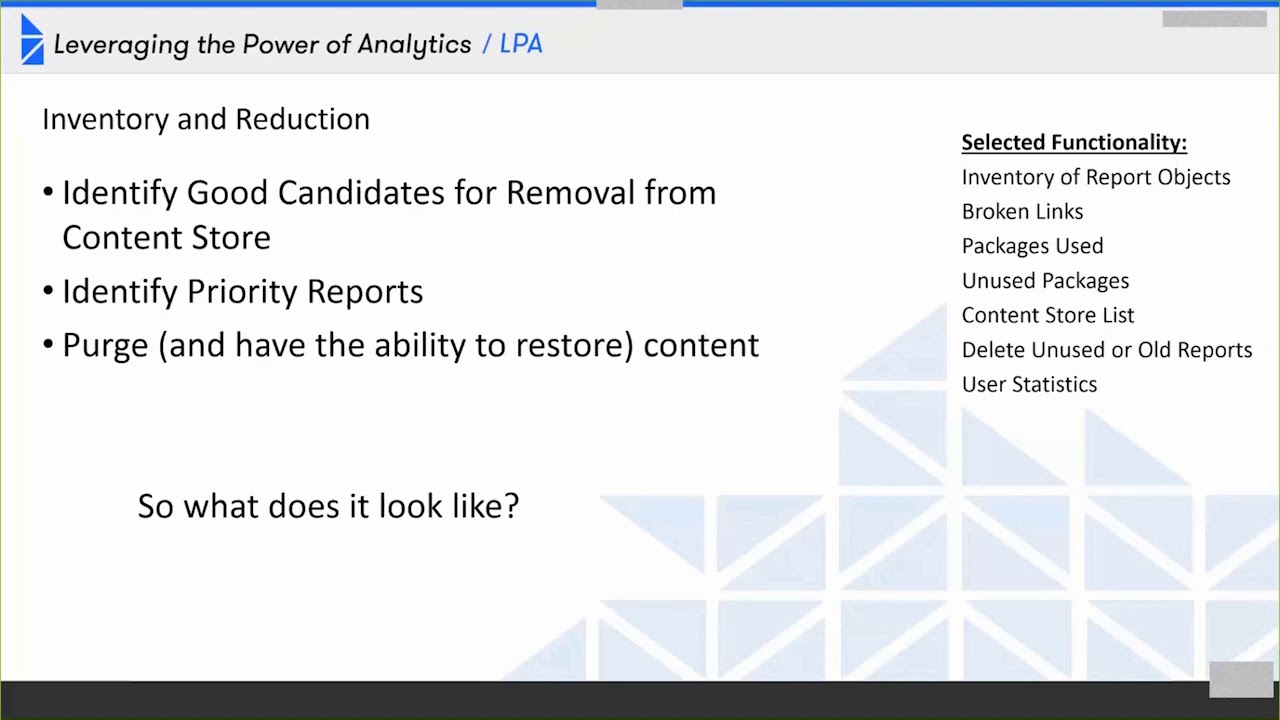 LPA MotioCI from Virtual User Group