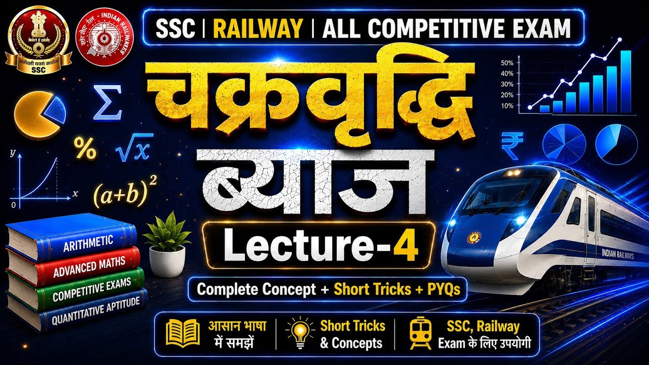 COMPOUND INTEREST FROM ZERO | 🚨LEC -4 | SSC & RAILWAY EXAM ORIENTED