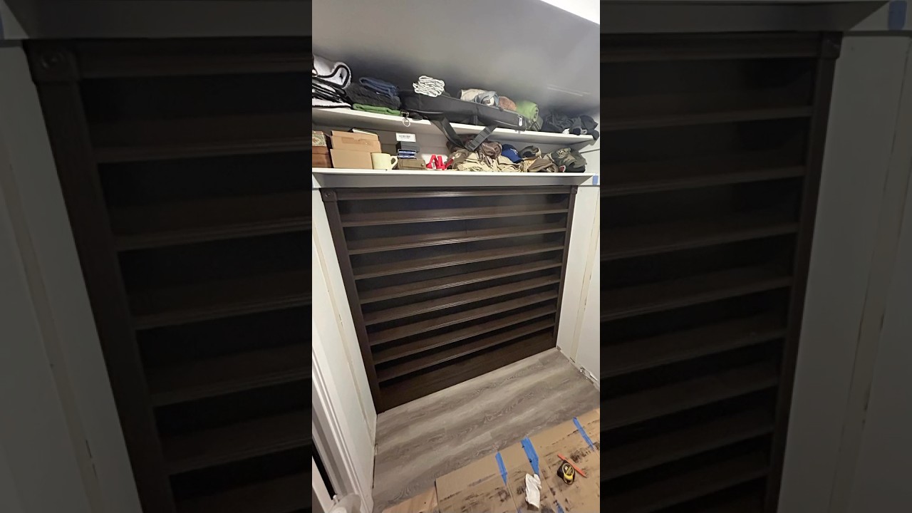 Closet makeover into shave den!