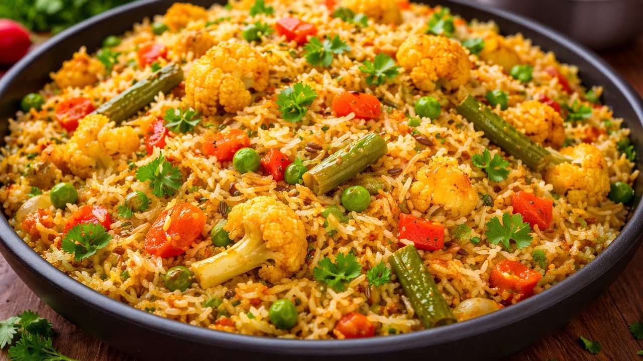 15 मिनट में मसाला पुलाव ऐसे बनाये खाने वाले हाथ न रोक पाए | Masala Veg Pulao Rice Recipe 😋🤩!!