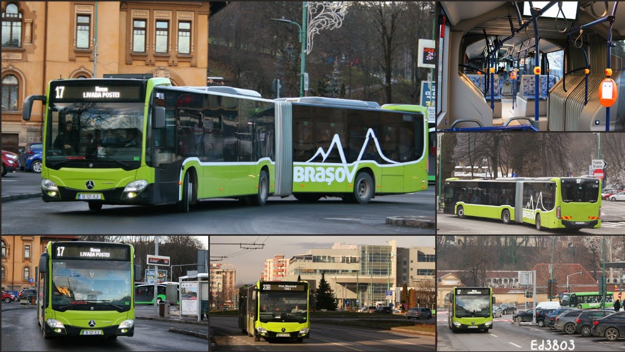 Brașov | Călătorie cu Mercedes-Benz Citaro C2 G Hybrid #2185 | Linia 17