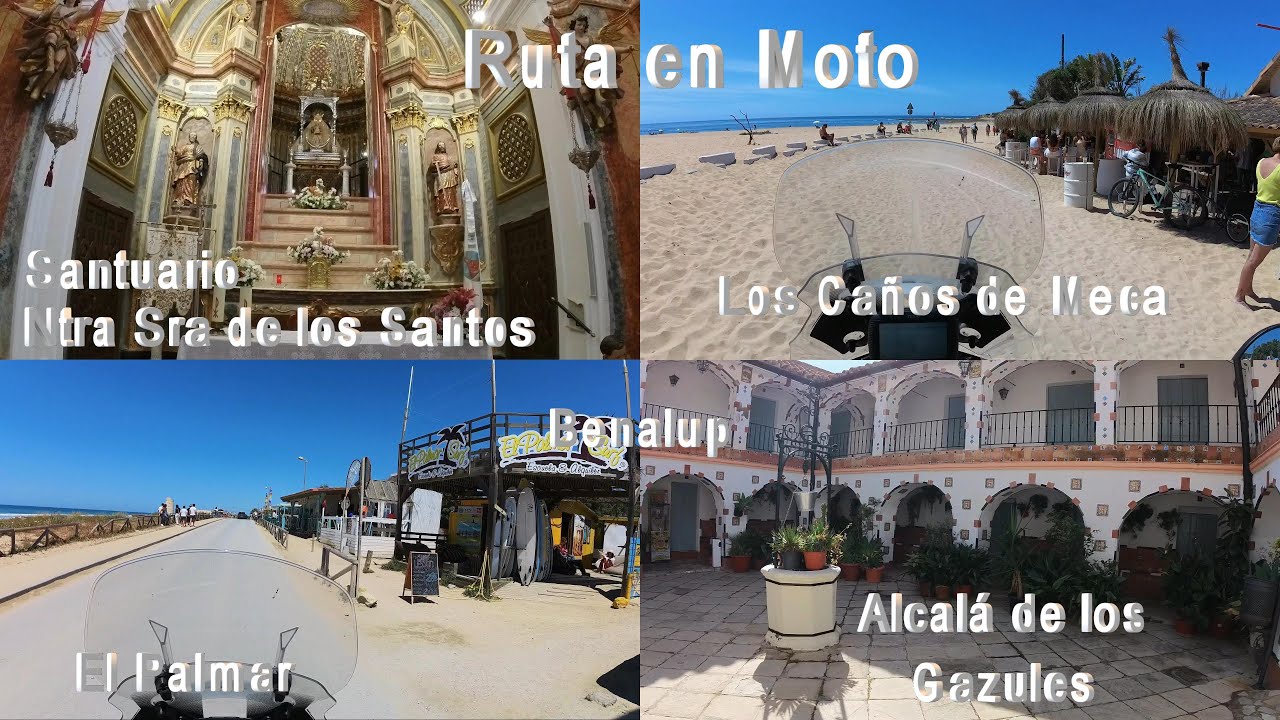 Ruta en moto, Santuario de Alcalá de los Gazules, Benalup, Los Caños de Meca y El Palmar, en 4K