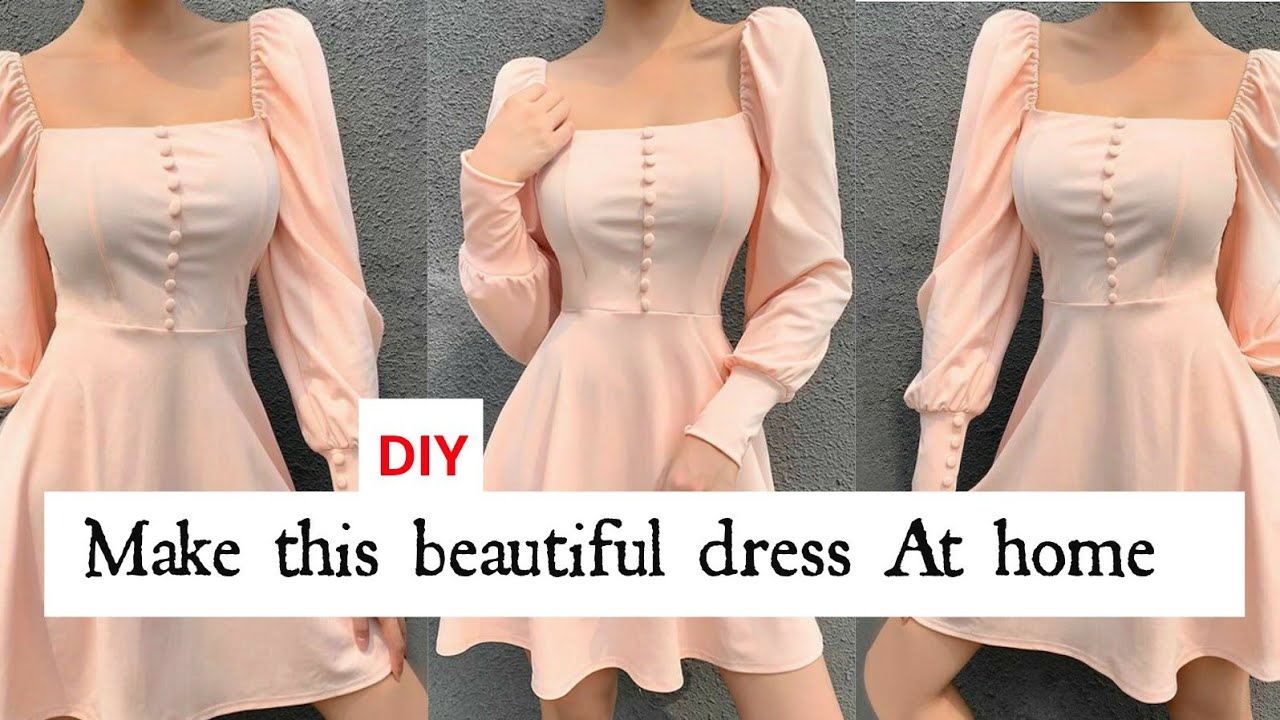 Tunic dress CUTTING and STITCHING