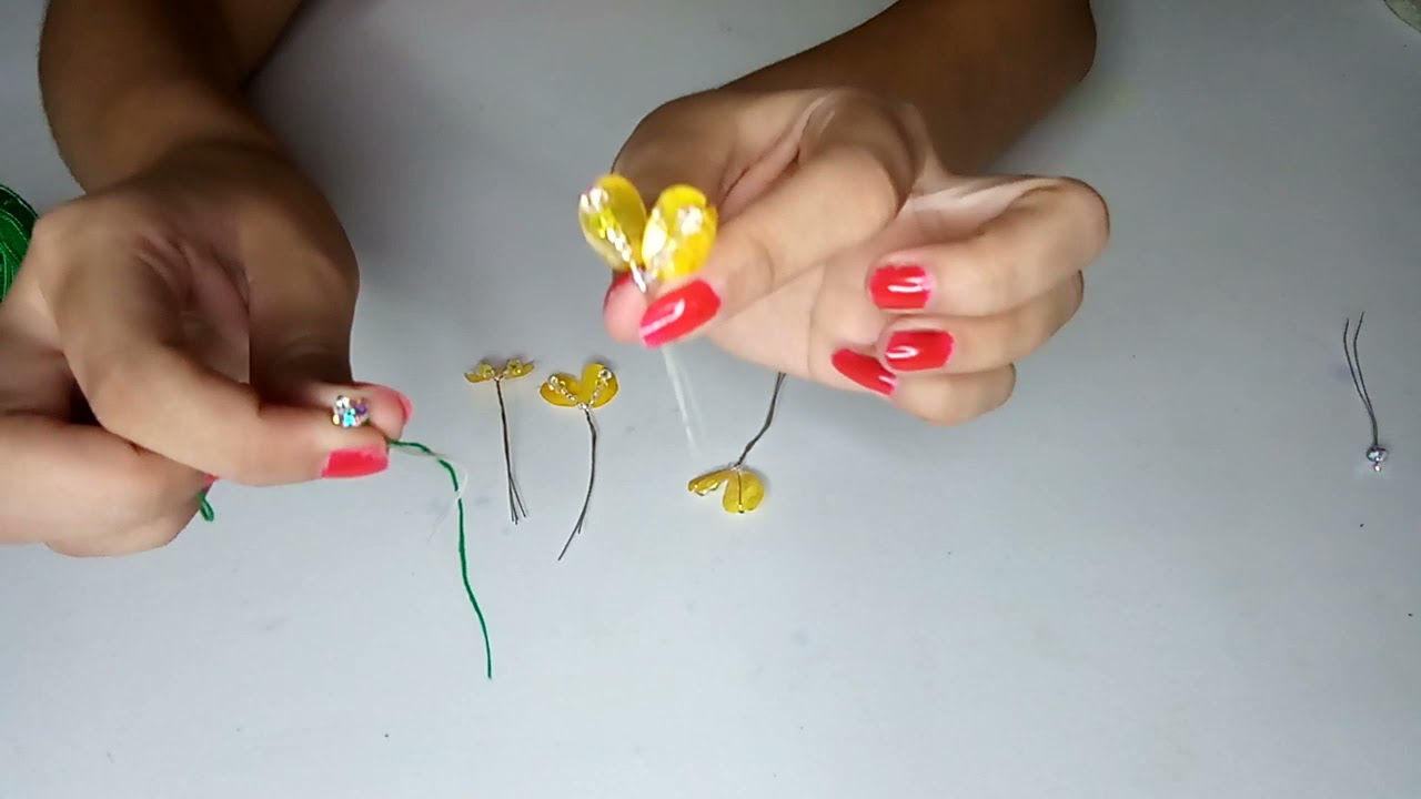 armado de jazmines con escamas de pescado