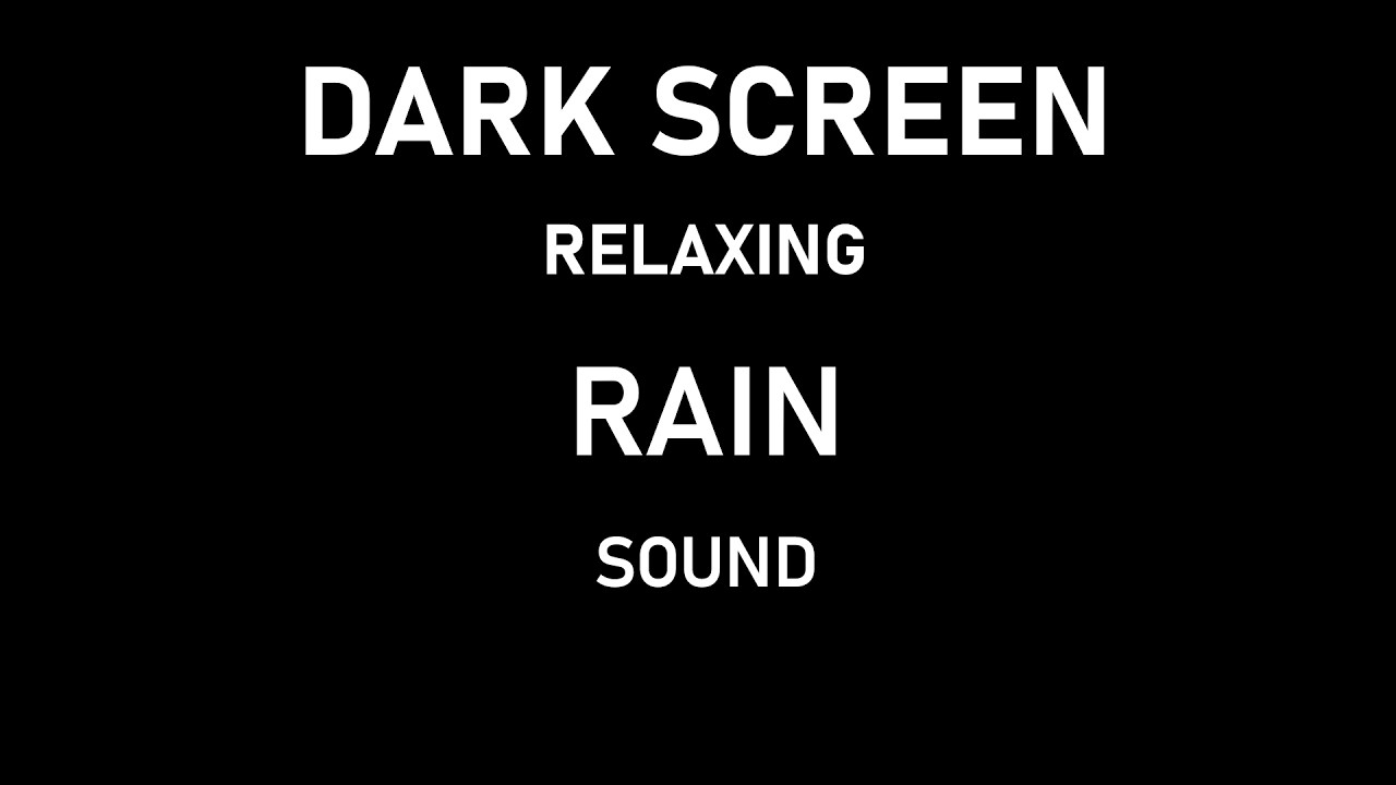 Dark Screen Rain Sound For Sleeping | 8 Hour Relaxing Sounds