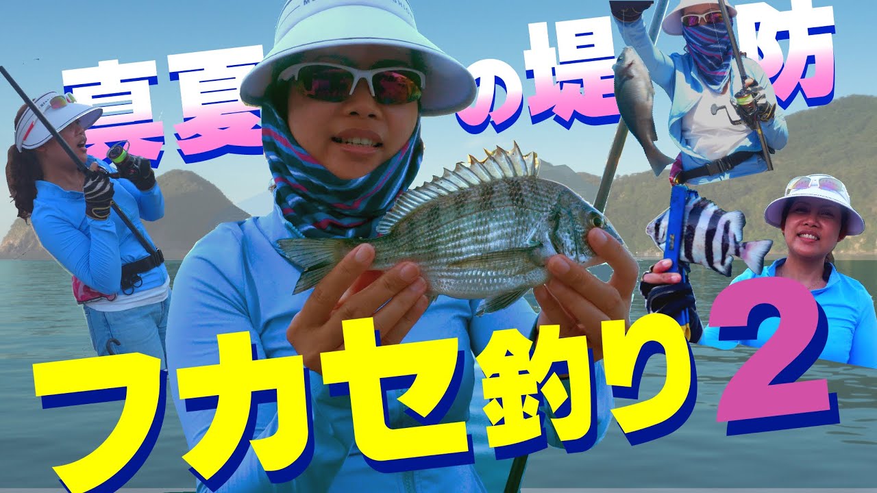 【フカセ釣り】真夏の堤防でふかせ釣り。いろいろ釣れて楽しい‼️   Fukase fishing on a dike in midsummer【フィリピーナの釣り】