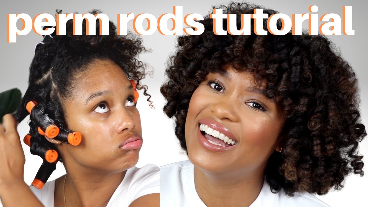 my first perm rod set: EASY tutorial for beginners || natural hair
