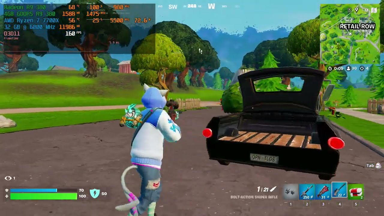 Fortnite - R9 380 4GB + Ryzen 7 7700X | 1080P | PERFORMANCE MODE