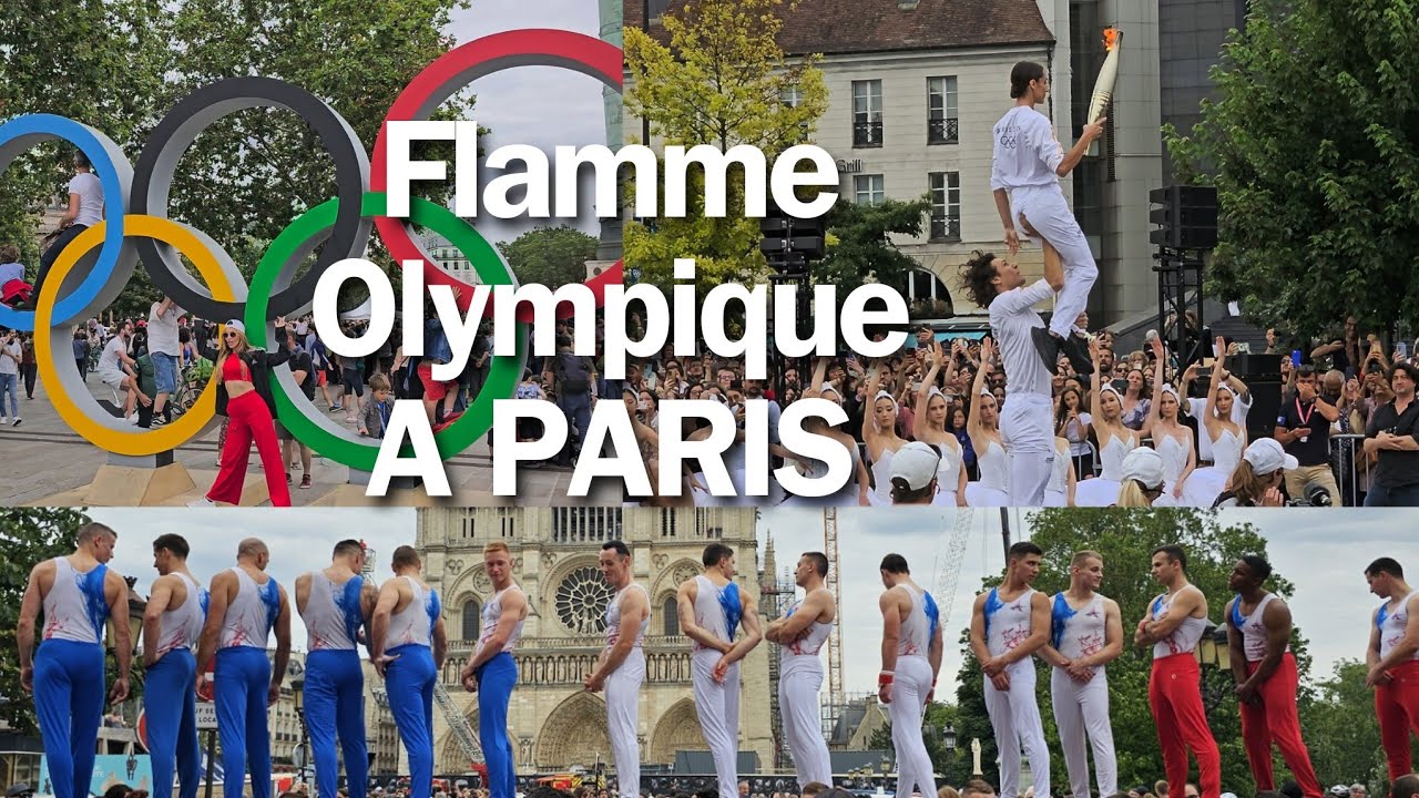 FLAMME OLYMPIQUE A PARIS - 14 Juillet 2024