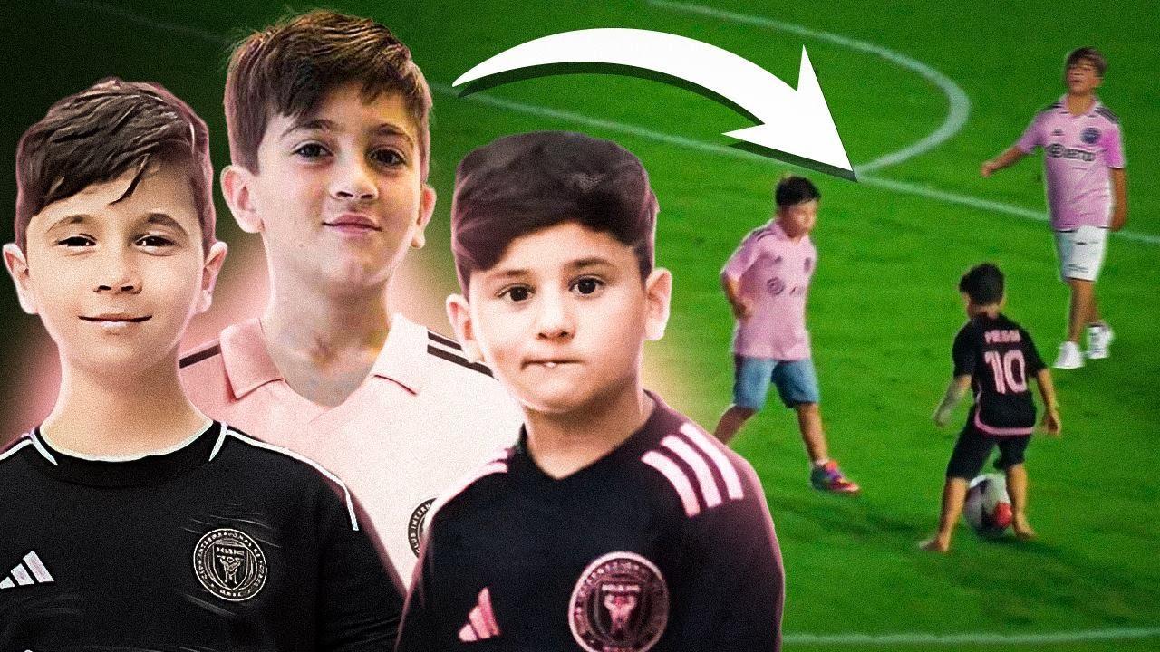 Les fils de MESSI choquent INTER MIAMI😱 LES NOUVELLES STARS DU FOOTBALL À MIAMI Thiago Mateo et Ciro