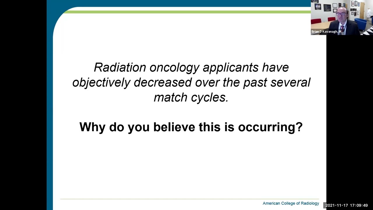 Declining Applicant Numbers in the Radiation Oncology Match: How Should We Respond